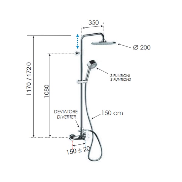 Στήλη ντους Winner W37AEC20